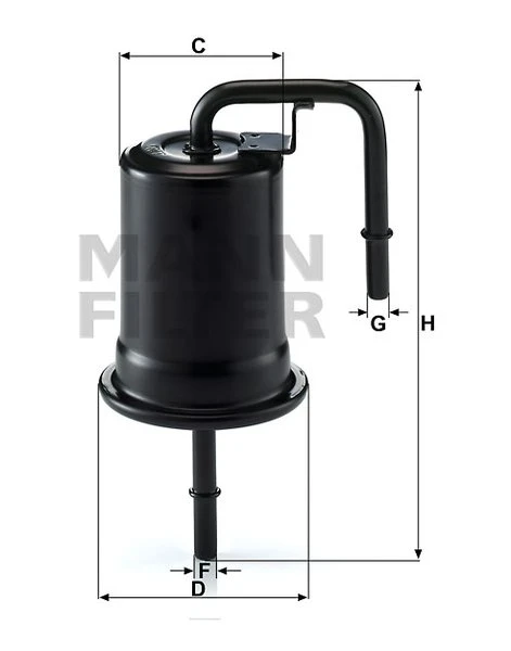 Palivový filter MANN FILTER WK 614/45
