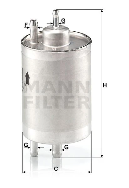 Palivový filter MANN FILTER WK 720/1