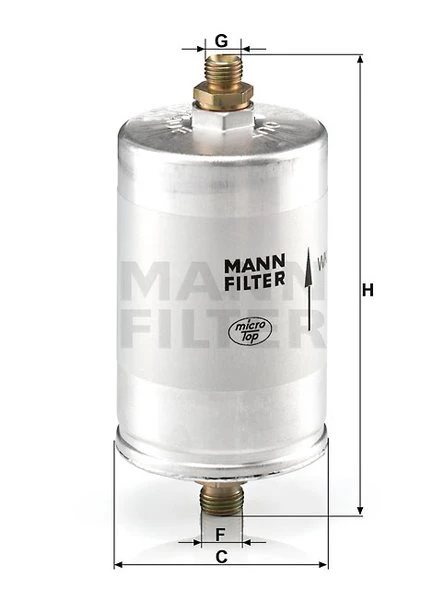 Palivový filter MANN FILTER WK 726/2
