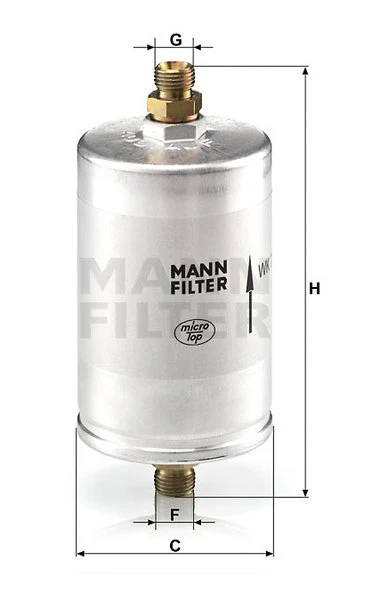 Palivový filter MANN FILTER WK 726/3