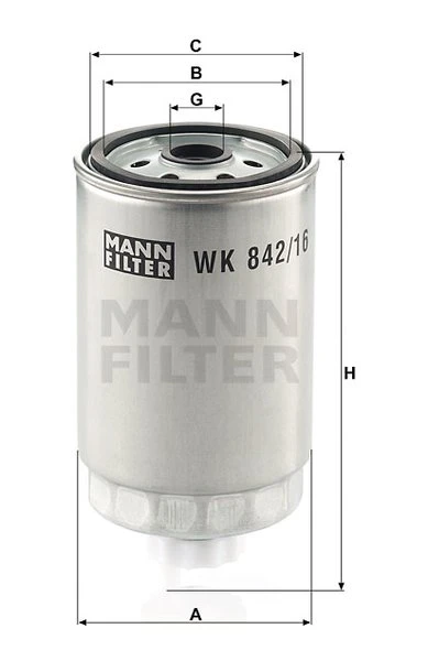 Palivový filter MANN FILTER WK 842/16