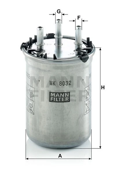 Palivový filter MANN FILTER WK 8032