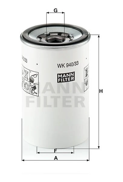 Palivový filter MANN FILTER WK 940/33 x