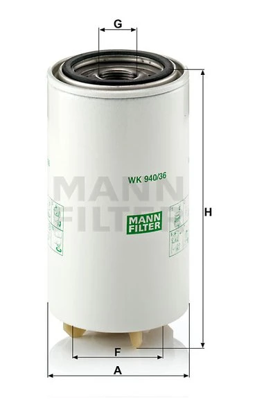 Palivový filter MANN FILTER WK 940/36 x