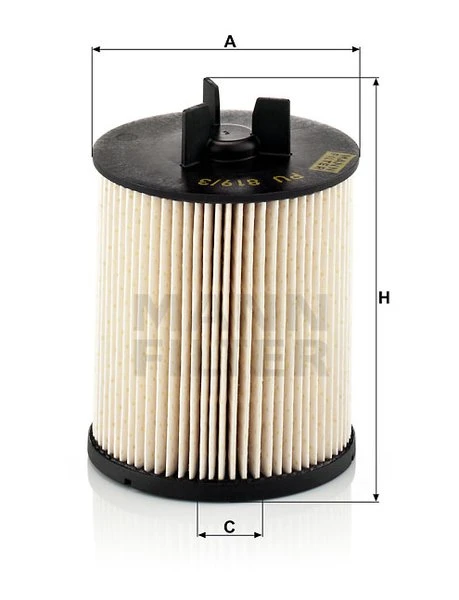 Palivový filter MANN FILTER PU 819/3 x