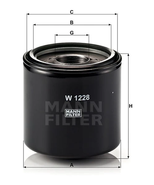 Olejový filter MANN FILTER W 1228