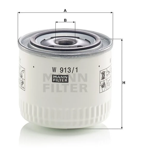 Olejový filter MANN FILTER W 913/1