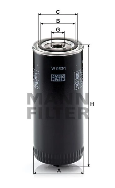 Olejový filter MANN FILTER W 962/1