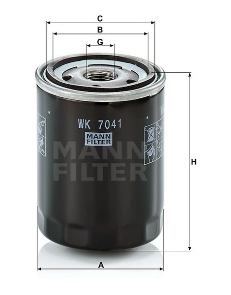 Palivový filter MANN FILTER WK 7041