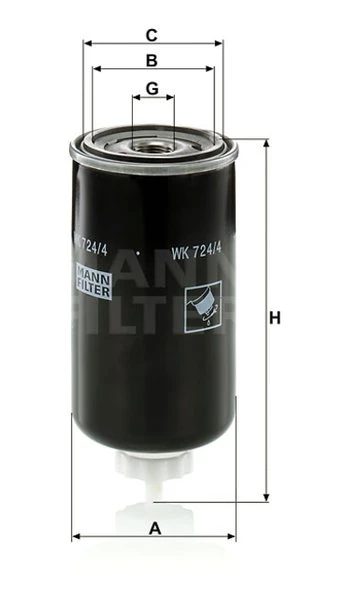 Palivový filter MANN FILTER WK 724/4
