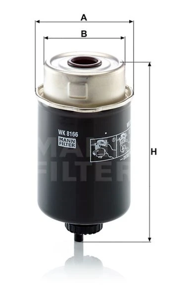 Palivový filter MANN FILTER WK 8166