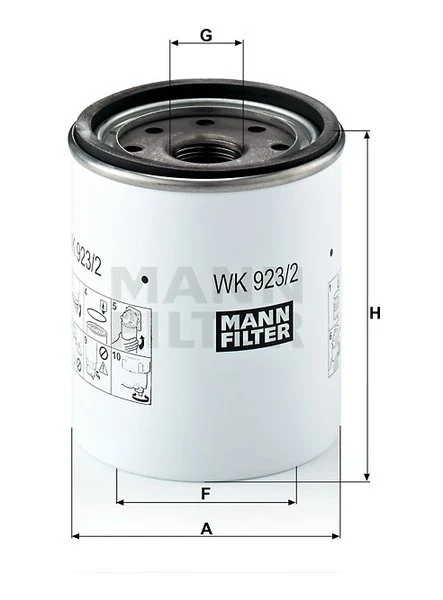 Palivový filter MANN FILTER WK 923/2 x
