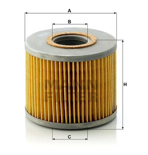 Olejový filter MANN FILTER H 1018/2 n