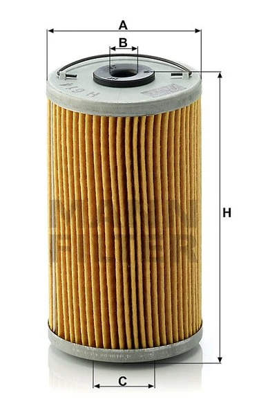 Olejový filter MANN FILTER H 614 n
