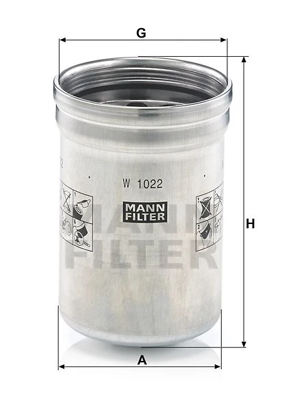 Olejový filter MANN FILTER W 1022