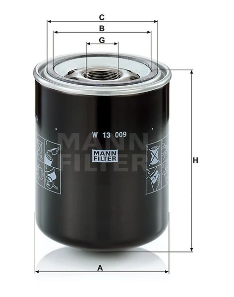 Filter hydrauliky MANN FILTER W 13 009