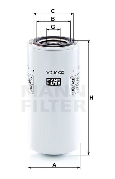 Filter hydrauliky MANN FILTER WD 10 022