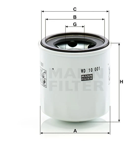 Filter hydrauliky MANN FILTER WD 10 001 x
