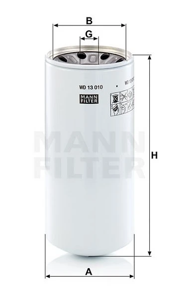 Filter hydrauliky MANN FILTER WD 13 010-2 x