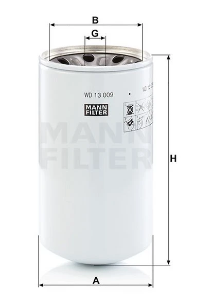 Filter hydrauliky MANN FILTER WD 13 009 x