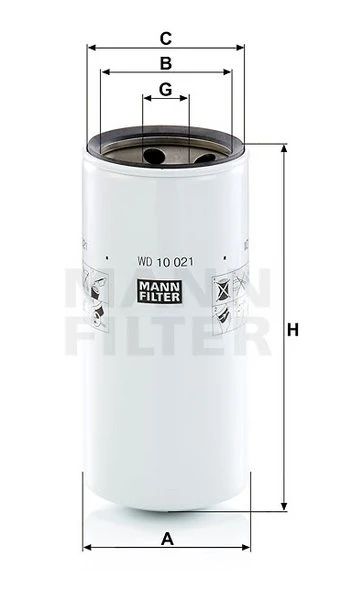Filter hydrauliky MANN FILTER WD 10 021