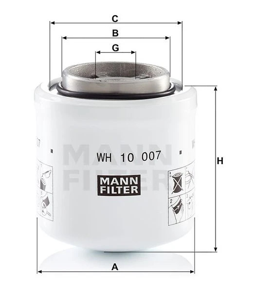 Filter hydrauliky MANN FILTER WH 10 007