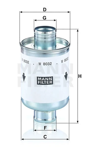 Filter hydrauliky MANN FILTER W 8032