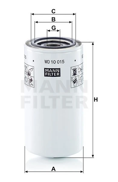 Filter hydrauliky MANN FILTER WD 10 015