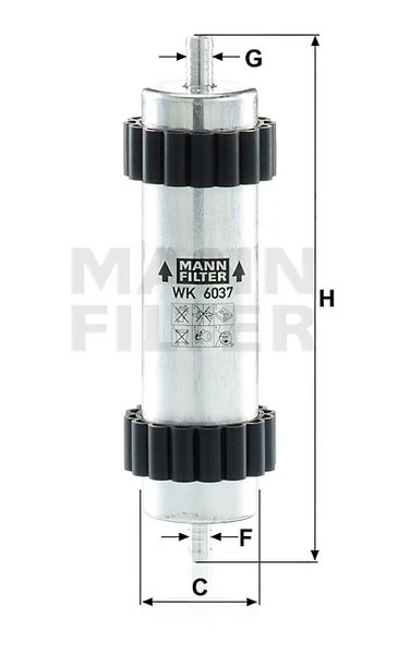 Palivový filter MANN FILTER WK 6037