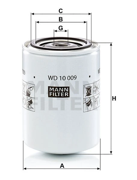 Filter hydrauliky MANN FILTER WD 10 009