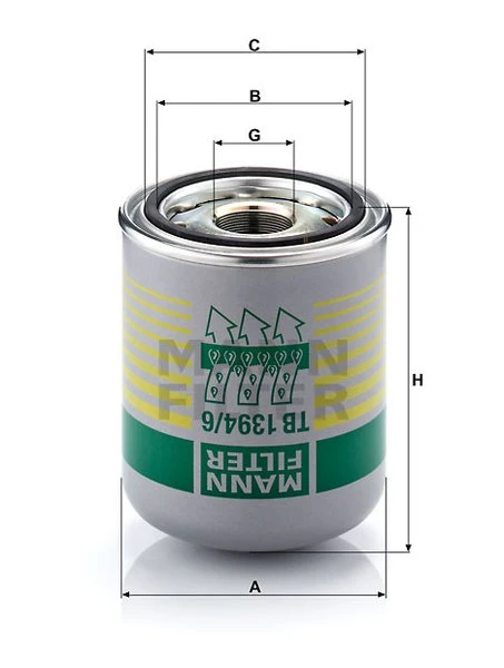 Vysúšač vzduchu MANN FILTER TB 1394/6 x