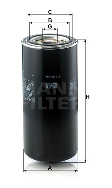 Olejový filter MANN FILTER WD 13 145