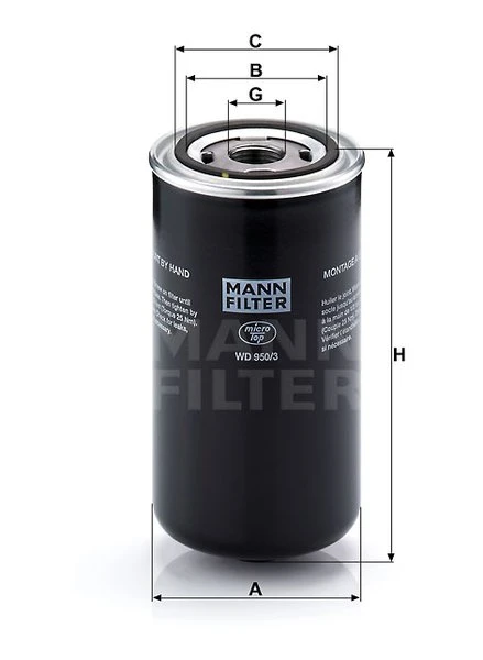 Filter hydrauliky MANN FILTER WD 950/3