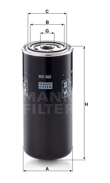 Filter hydrauliky MANN FILTER WD 962