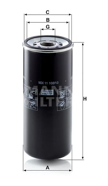 Palivový filter MANN FILTER WDK 11 102/13