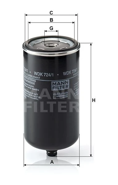 Palivový filter MANN FILTER WDK 724/1