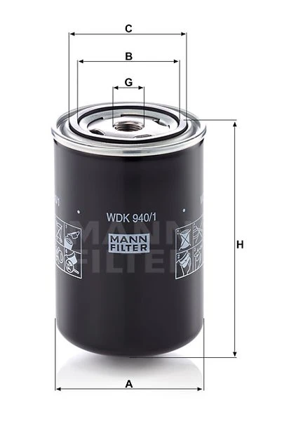 Palivový filter MANN FILTER WDK 940/1