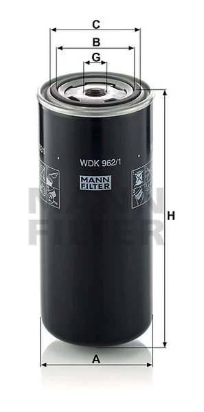 Palivový filter MANN FILTER WDK 962/1