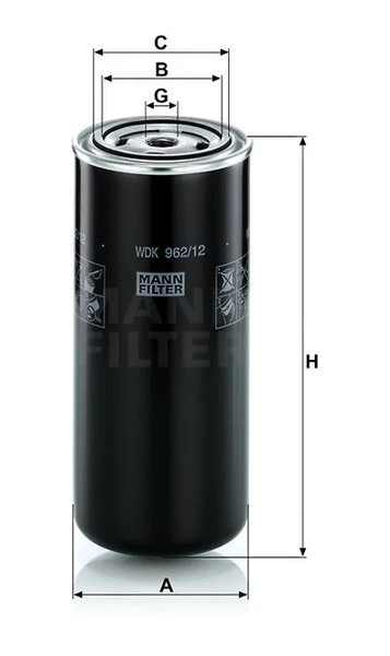 Palivový filter MANN FILTER WDK 962/12