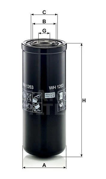 Filter hydrauliky MANN FILTER WH 1263