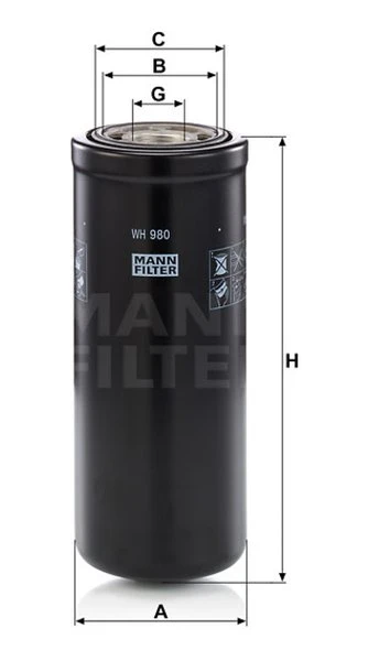 Filter hydrauliky MANN FILTER WH 980