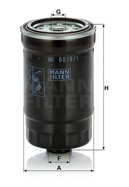 Palivový filter MANN FILTER WK 8019/1