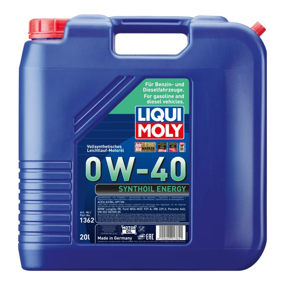 LIQUI MOLY SYNTHOIL ENERGY 0W-40 - 20l