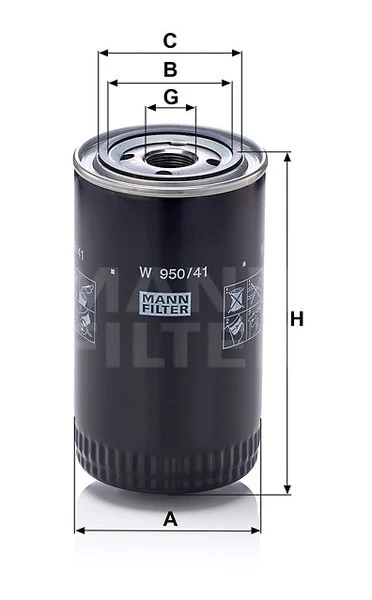 Olejový filter MANN FILTER W 950/41