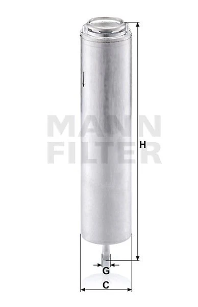 Palivový filter MANN FILTER WK 5002