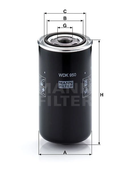 Palivový filter MANN FILTER WDK 950