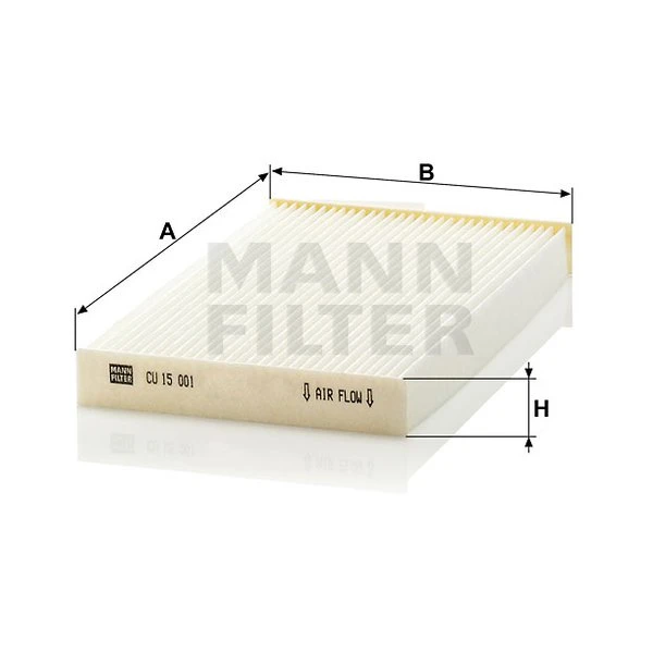 Kabínový filter MANN FILTER CU 15 001