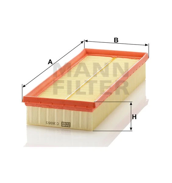 Vzduchový filter MANN FILTER C 3698/3-2