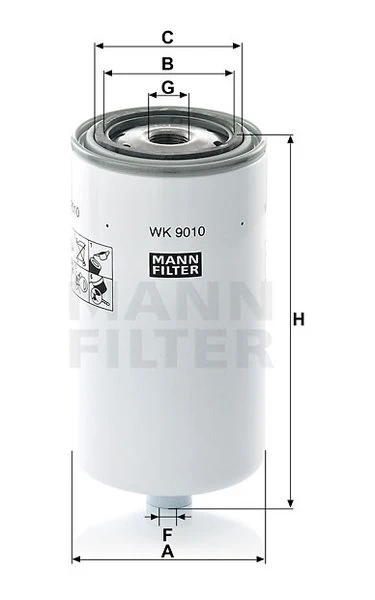 Palivový filter MANN FILTER WK 9010