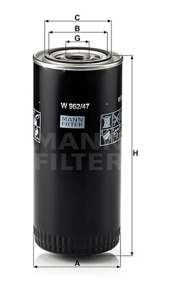Olejový filter MANN FILTER W 962/47